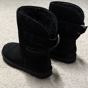 UGG Classic Black Boots with Buckle